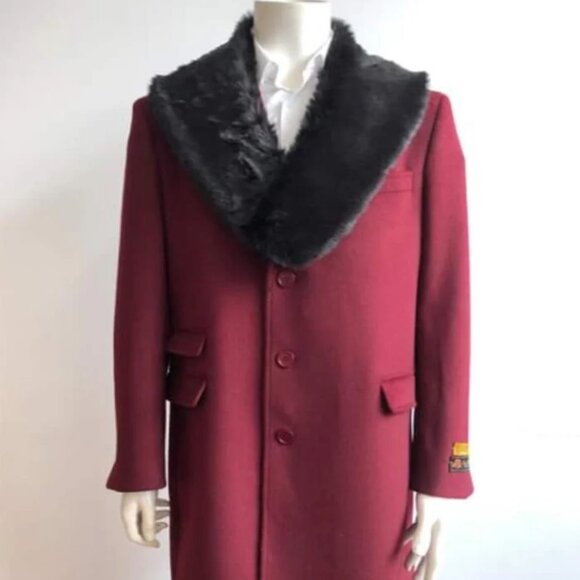 Ticket Pocket Designer Wool Peacoat Sale ~ Wool men's Car Coat Mid Length Three - Picture 1 of 2